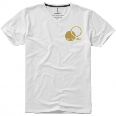 Logo trade promotional merchandise image of: Kawartha short sleeve men's organic V-neck t-shirt