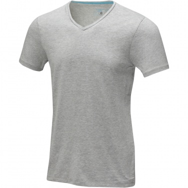 Logo trade promotional products image of: Kawartha short sleeve men's organic V-neck t-shirt