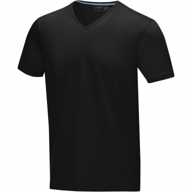 Logo trade promotional giveaways image of: Kawartha short sleeve men's organic V-neck t-shirt