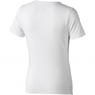 Logo trade promotional giveaways image of: Kawartha short sleeve women's organic V-neck t-shirt