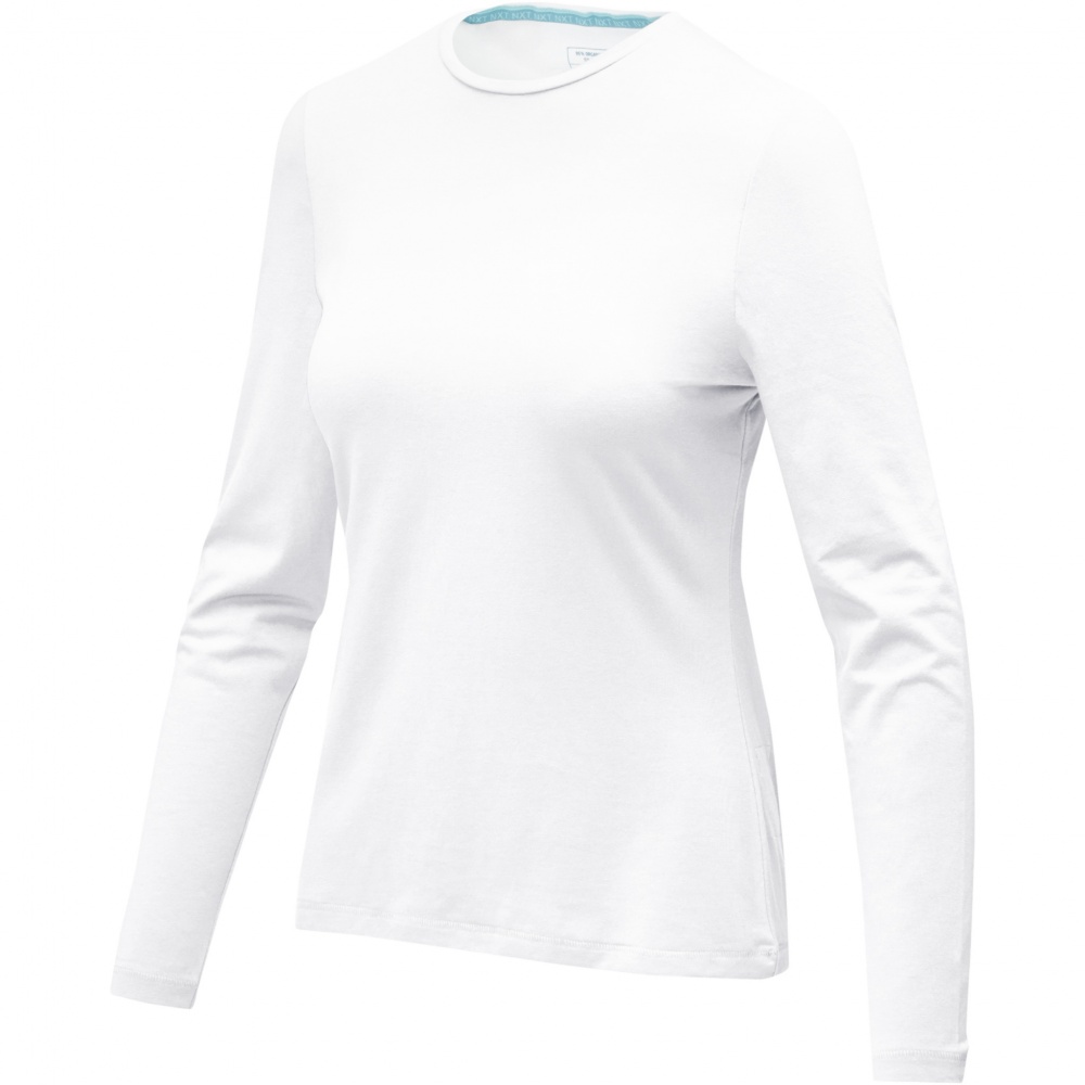 Logo trade promotional giveaways image of: Ponoka long sleeve women's organic t-shirt