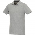 Helios short sleeve men's polo, Heather grey