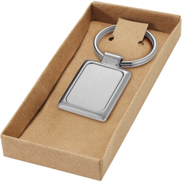 Logo trade promotional products image of: Sergio rectangular metal keychain