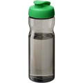 H2O Active® Eco Base 650 ml flip lid sport bottle, Charcoal / Bright green