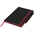 Noir Edge medium notebook, Solid black / Red