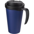 Americano® Grande 350 ml mug with spill-proof lid, Blue / Solid black