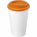 Americano® Eco 350 ml recycled tumbler, White / Orange