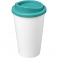 Americano® Eco 350 ml recycled tumbler, White / Aqua blue