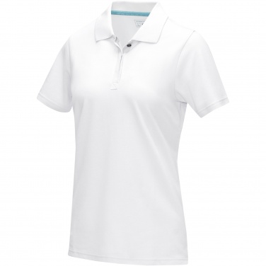 Logo trade promotional giveaways image of: Graphite short sleeve women’s organic polo