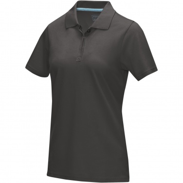 Logo trade promotional giveaways picture of: Graphite short sleeve women’s organic polo