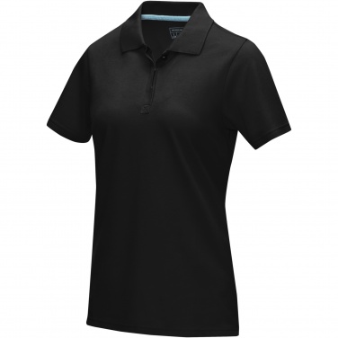 Logo trade promotional giveaways image of: Graphite short sleeve women’s organic polo