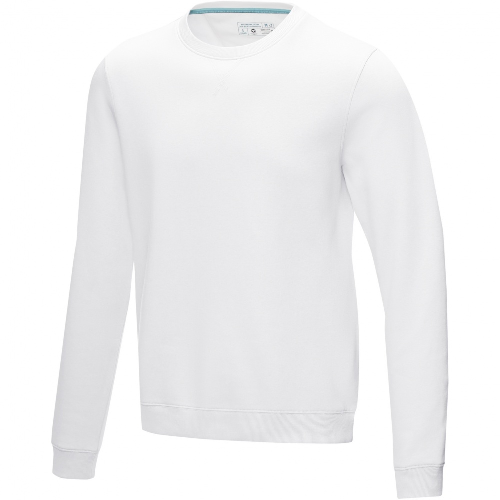 Logotrade promotional item picture of: Jasper men’s organic recycled crewneck sweater