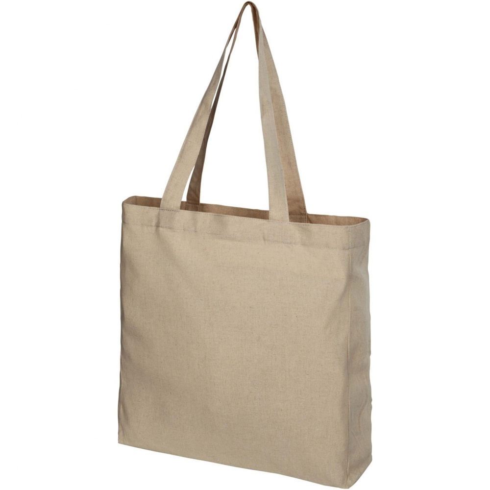 Logo trade advertising products image of: Pheebs 210 g/m² recycled gusset tote bag 13L