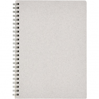 Logo trade promotional gifts image of: Bianco A5 size wire-o notebook