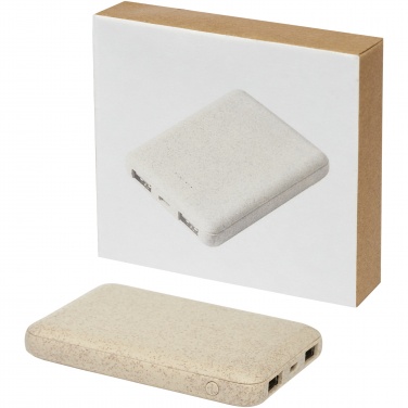 Logotrade business gift image of: Asama 5000 mAh wheat straw power bank