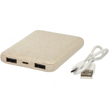 Logotrade business gift image of: Asama 5000 mAh wheat straw power bank