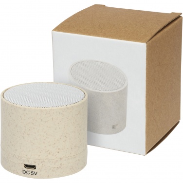 Logo trade promotional merchandise photo of: Kikai wheat straw Bluetooth® speaker