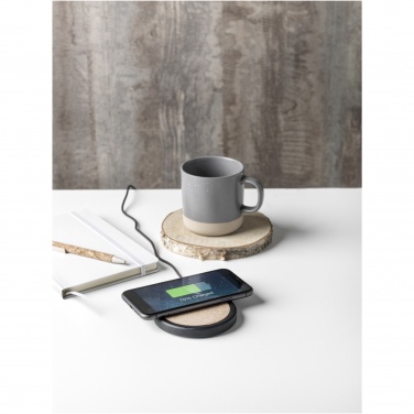 Logotrade advertising product picture of: Kivi 10W limestone/cork wireless charging pad