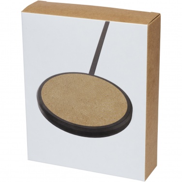 Logotrade promotional gift image of: Kivi 10W limestone/cork wireless charging pad