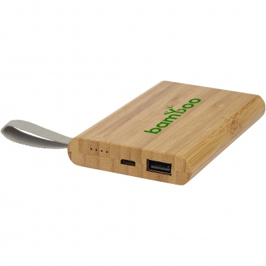 Logo trade promotional gifts image of: Tulda 5000 mAh bamboo power bank