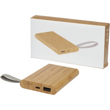 Logo trade promotional giveaway photo of: Tulda 5000 mAh bamboo power bank