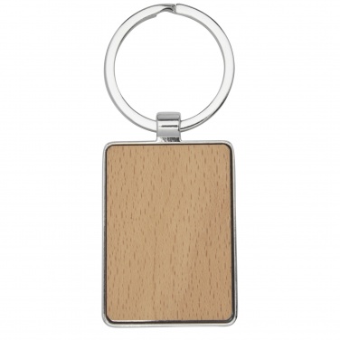 Logotrade business gift image of: Mauro beech wood rectangular keychain