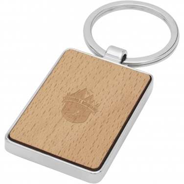 Logotrade promotional giveaway picture of: Mauro beech wood rectangular keychain