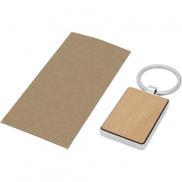 Logotrade promotional items photo of: Mauro beech wood rectangular keychain