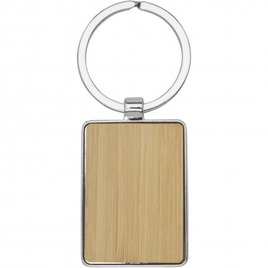 Logo trade promotional gift photo of: Neta bamboo rectangular keychain