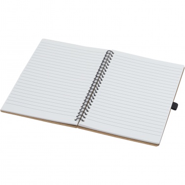 Logotrade promotional giveaway image of: Cobble A5 wire-o recycled cardboard notebook with stone paper