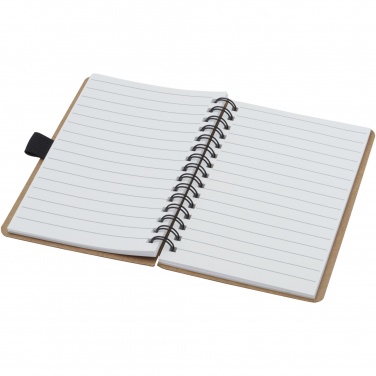 Logotrade promotional item picture of: Cobble A6 wire-o recycled cardboard notebook with stone paper