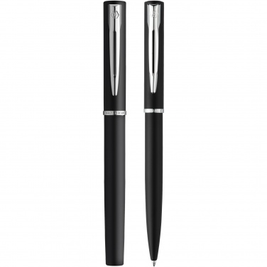 Logo trade promotional items image of: Waterman Allure ballpoint and rollerball pen set