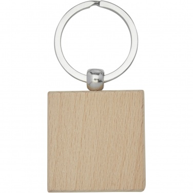 Logotrade advertising products photo of: Gioia beech wood squared keychain