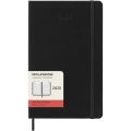 Moleskine hard cover 12 month L daily planner, Solid black