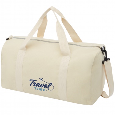 Logo trade promotional gifts picture of: Pheebs 450 g/m² recycled cotton and polyester duffel bag 24L