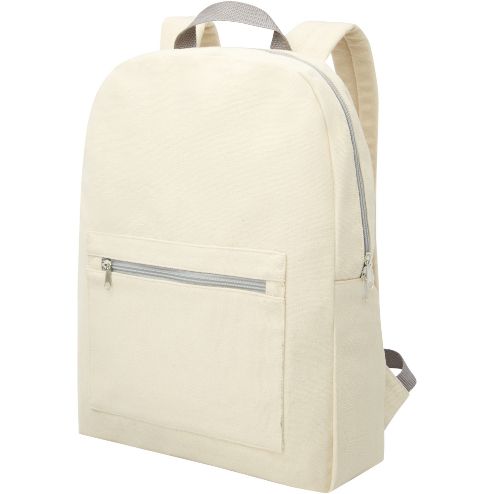 Logo trade business gift photo of: Pheebs 450 g/m² recycled cotton and polyester backpack 10L