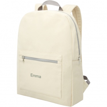 Logo trade promotional gift photo of: Pheebs 450 g/m² recycled cotton and polyester backpack 10L