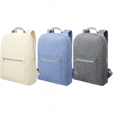 Logo trade promotional item photo of: Pheebs 450 g/m² recycled cotton and polyester backpack 10L