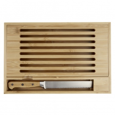 Logo trade corporate gifts image of: Pao bamboo cutting board with knife