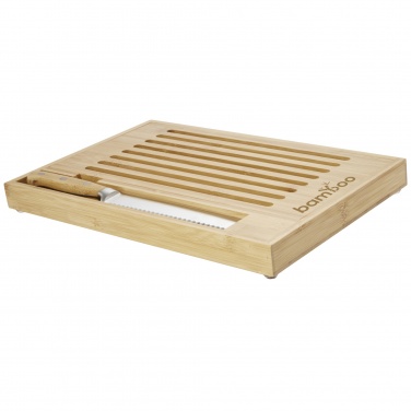 Logo trade corporate gift photo of: Pao bamboo cutting board with knife