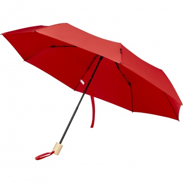 Logo trade promotional gift photo of: Birgit 21'' foldable windproof recycled PET umbrella