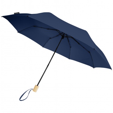 Logo trade promotional gifts picture of: Birgit 21'' foldable windproof recycled PET umbrella