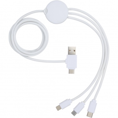 Logo trade promotional giveaway photo of: Pure 5-in-1 charging cable with antibacterial additive