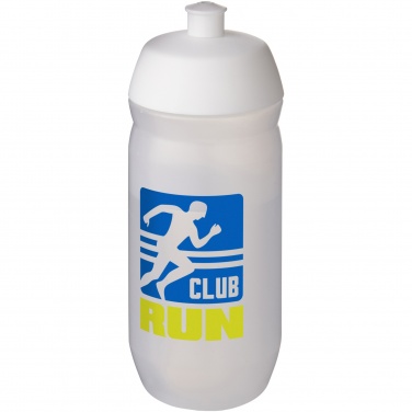 Logo trade promotional items image of: HydroFlex™ Clear 500 ml squeezy sport bottle