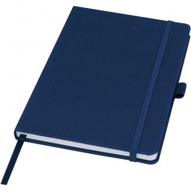 Logo trade promotional item photo of: Honua A5 recycled paper notebook with recycled PET cover