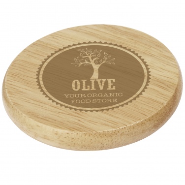 Logo trade promotional giveaways image of: Scoll wooden coaster with bottle opener