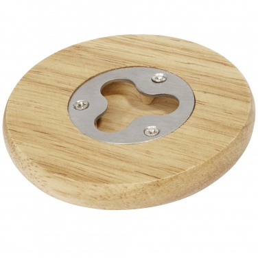 Logo trade promotional items picture of: Scoll wooden coaster with bottle opener