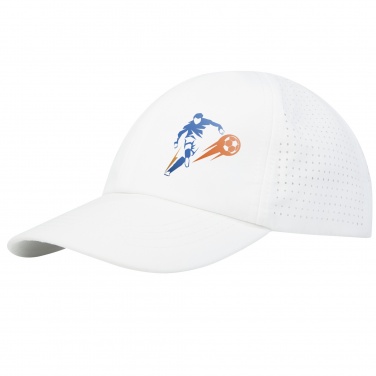 Logo trade promotional giveaways image of: Mica 6 panel GRS recycled cool fit cap