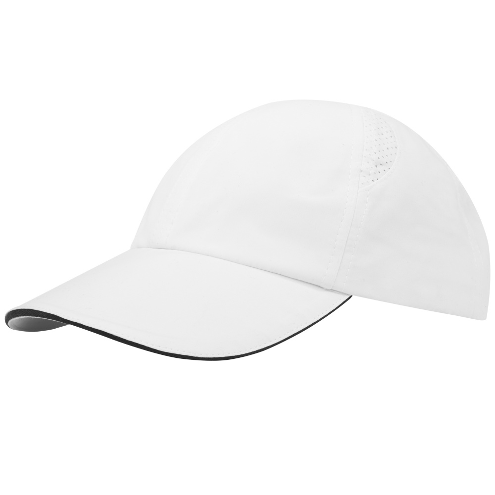 Logotrade promotional gift picture of: Morion 6 panel GRS recycled cool fit sandwich cap