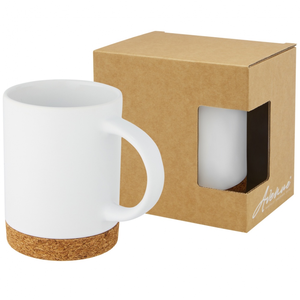 Logotrade promotional gift image of: Neiva 425 ml ceramic mug with cork base